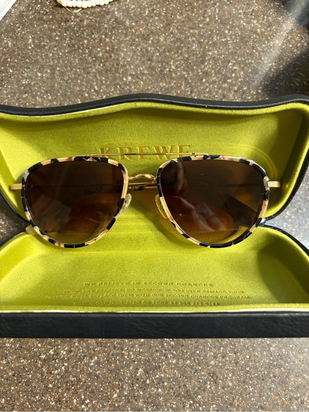 KREWE Coleman (aviators) in Crema 24k